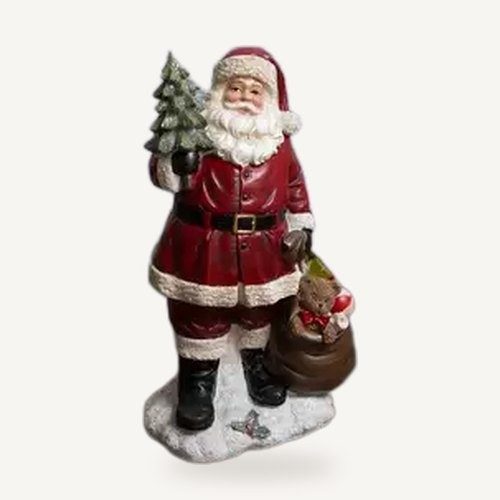 Figura de Santa con costal de regalos